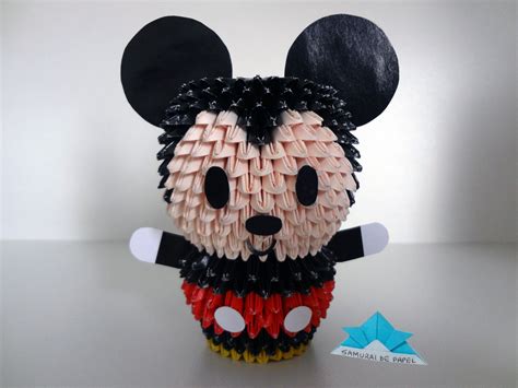 Impresión conversión ventaja origami mickey mouse Criatura Banco carga