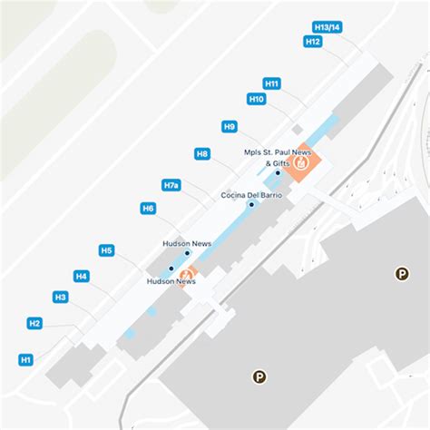 Minneapolis-St Paul Airport Concourse H Map & Guide