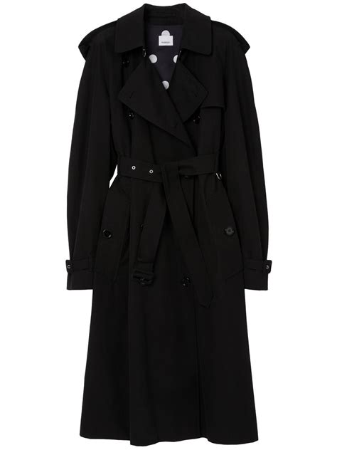 Burberry Trenchcoat Met Dubbele Rij Knopen Zwart Farfetch Nl