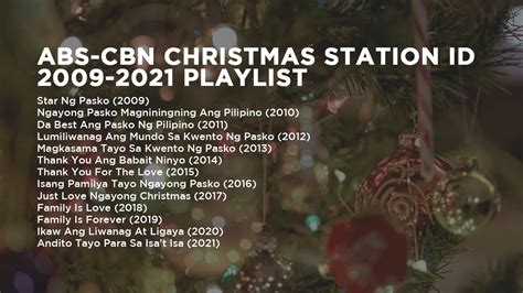 Abs Cbn Christmas Station Id Non Stop Compilation 2009 2021 Youtube