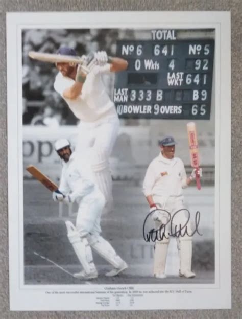 Graham Gooch Signed England Cricket X Montage Photo Aftal