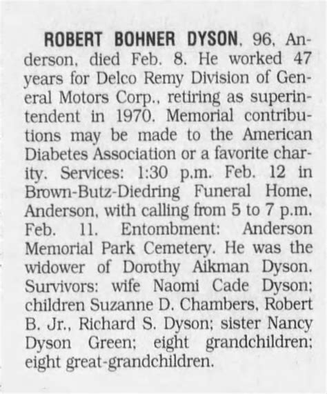 Robert Bohner Dyson Find A Grave Memorial