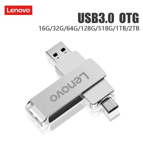 Lenovo Neue Super Mini Metall USB Flash Laufwerk 128 256 512GB Winzige