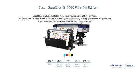 Epson Surecolor S40600 64 Print Cut Edition Solvent Printer Bundle