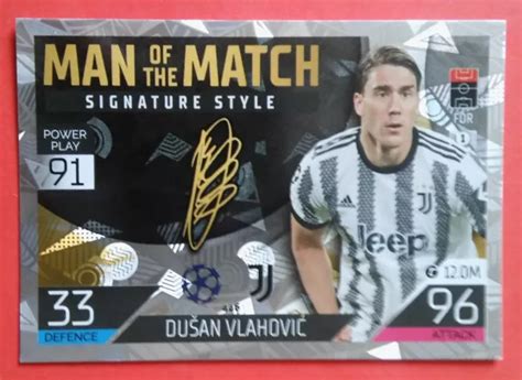 Carte Motm Match Attax Cl Dusan Vlahovic De La Juventus Eur