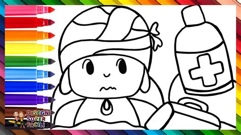 Disegnare E Colorare Pocoyo Malato Disegni Per Bambini Youtube