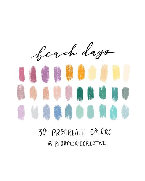 Beach Days Festive Colors Spring Summer Cheerful Procreate