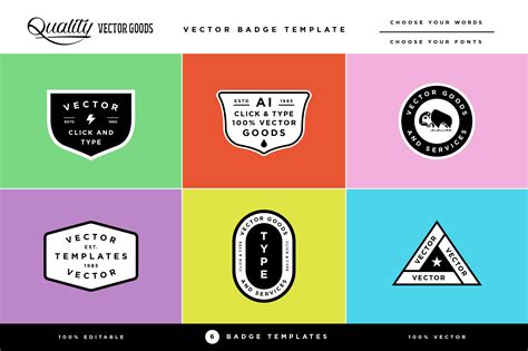 Vector Badge Template | Graphic Objects ~ Creative Market