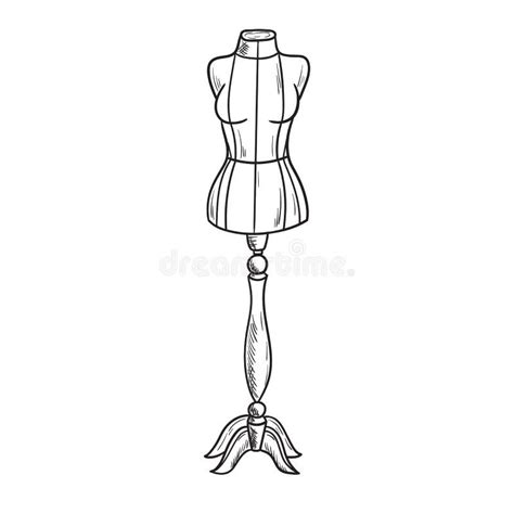 Vector Vintage Tailor S Mannequin Stock Vector Illustration Of