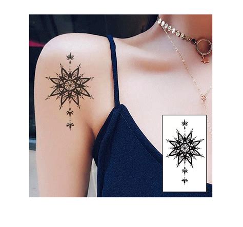 Damski Minimalistyczny Tatua Geometryczny Mandala Boho Tatuaze