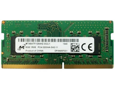 Оперативная память Micron 8 GB SO-DIMM DDR4 3200 MHz (MTA8ATF1G64HZ ...
