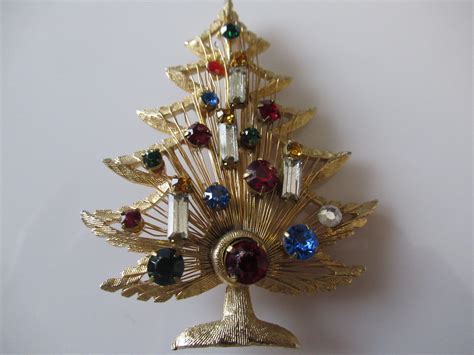 Vintage Christmas Tree Brooch Jewelry Stamped Brooks - Total Turmoil ...