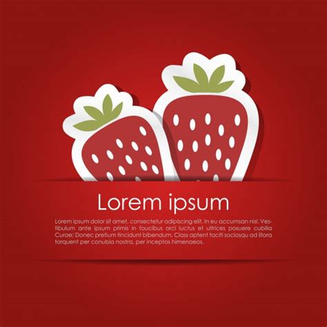 Fresas con crema Imágenes Vectoriales Gráfico Vectorial de Fresas con