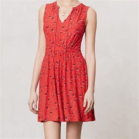 Anthropologie Red Skipper Ship Sundress Size Xs Gem