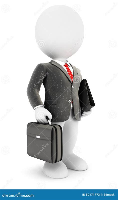 3d White People Elegant Businessman Stock Illustration - Illustration of white, office: 50171773