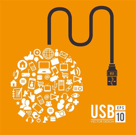 Premium Vector | Usb design