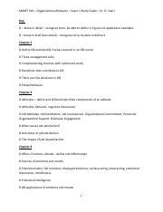 StudyGuide Exam1 340 Pdf MGMT 340 Organizational Behavior Exam