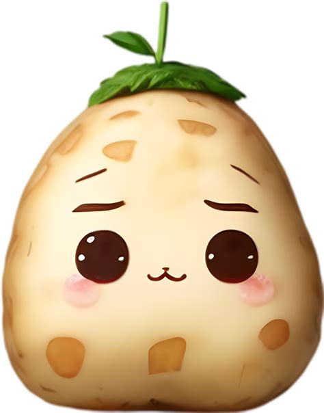 Ai Generated Cute Cartoon Potato Icon Kawaii Potato Clipart 42367380 Png