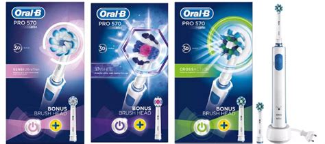 مسواک برقی اورال بی مدل Oral B سری Pro 570 مدل 3d White سفید کننده سه بعدی