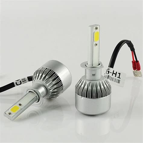 2pcs H1 LED Car Headlight Bulbs H1 COB Chip 6000K 36W Car Head Fog Lamp