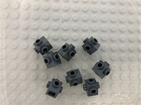 Lego Pieces Dark Bluish Gray Brick Modified X With Studs On