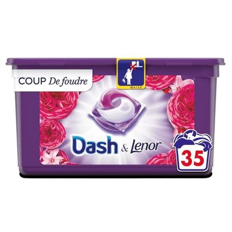 Dash En Lessive En Capsules Coup De Foudre Lavages Cdiscount