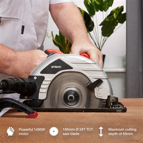 1400w 185mm Corded Circular Saw Amtech