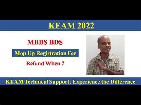 Keam Mbbs Bds Mop Up Registration Fee Refund Youtube