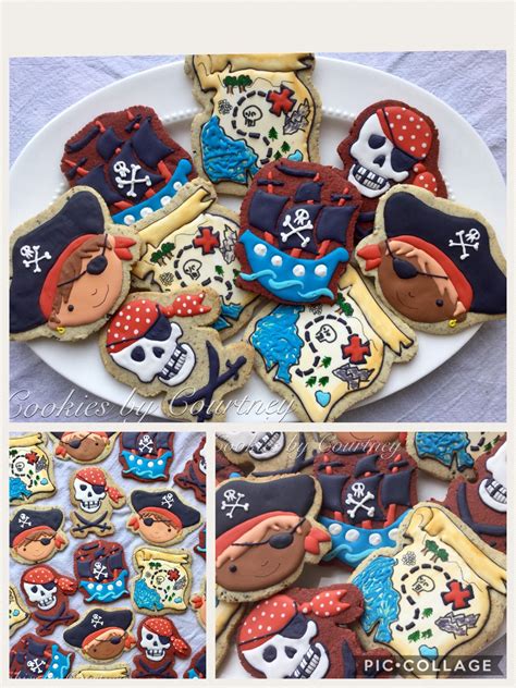 Pirate Themed Cookies Cookies By Courtney Cookie Decorating Sugar