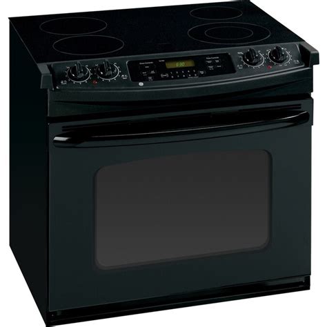 Ge 30 In Smooth Surface 44 Cu Ft Self Cleaning Drop In Electric Range Black At