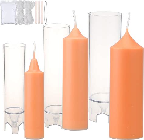 Milivixay Pcs Pillar Candle Molds For Candle Making With Candle Wicks