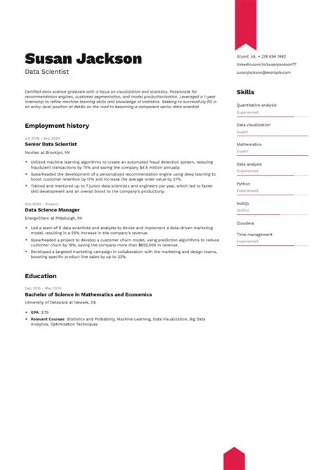 Data Scientist Resume 101 Writing Tips And Examples