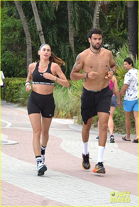 Tennis Star Matteo Berrettini Goes Shirtless For A Jog With Girlfriend Melissa Satta Photo