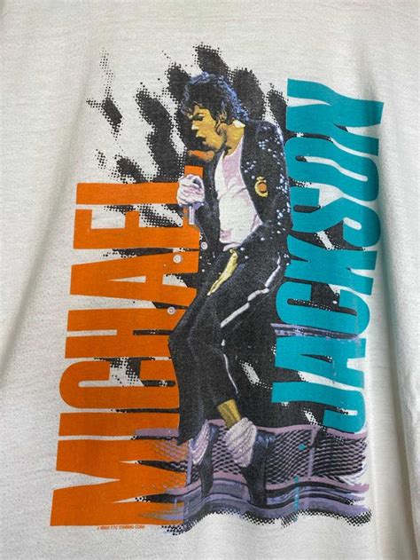 Vintage Michael Jackson Bad Tour White T Shirt Gem