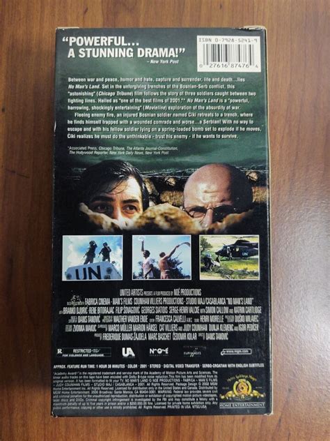 Rare Foreign War Drama No Mans Land Vhs Tape Danis Tanovic Ebay