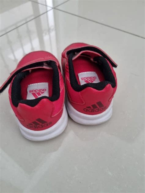 Adidas red kids running shoes, Babies & Kids, Babies & Kids Fashion on ...