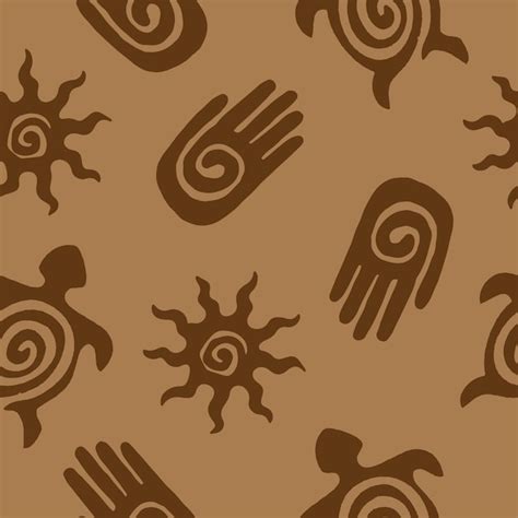 Premium Vector Aztec And Mayan Seamless Pattern Ornaments