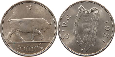 IRELAND SHILLING 1951 VZ MA Shops