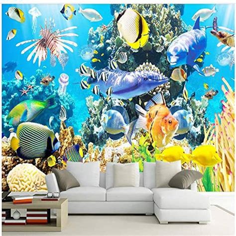 Custom Wall Mural Paper 3d Stereo Underwater World Ocean