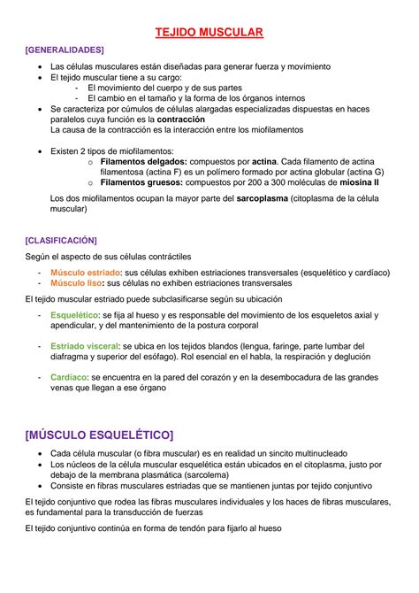 Solution Tejido Muscular Studypool