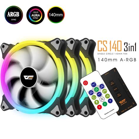 Darkflash 140mm caso ventilador pc resfriamento rgb fã aura