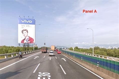 Firstboard Sided Vertical Unipole Billboard At Penang St Bridge