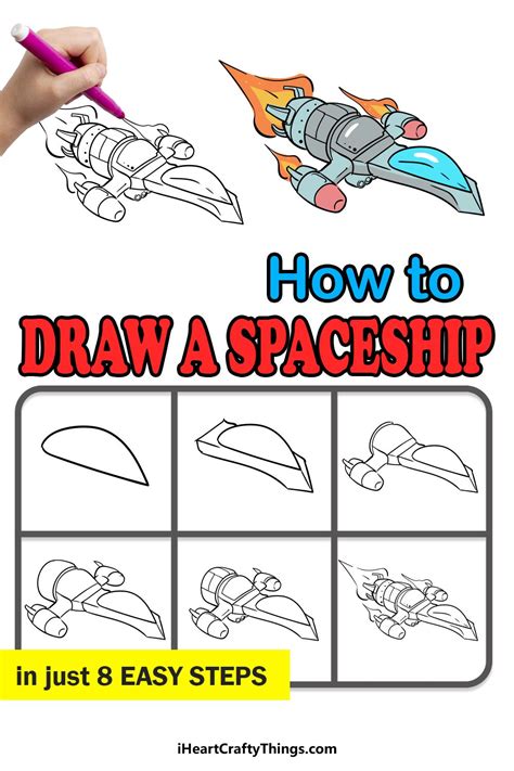 draw  spaceship  step  step guide artofit