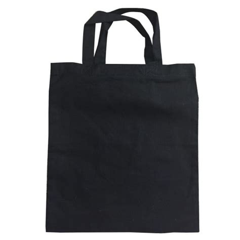 Stock Black Cotton Tote Bag