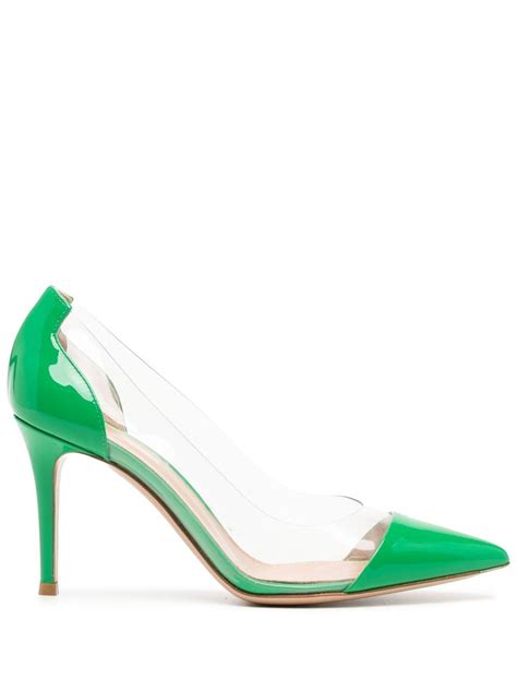 Gianvito Rossi Scarpin Transparente Bico Fino Salto Mm Farfetch