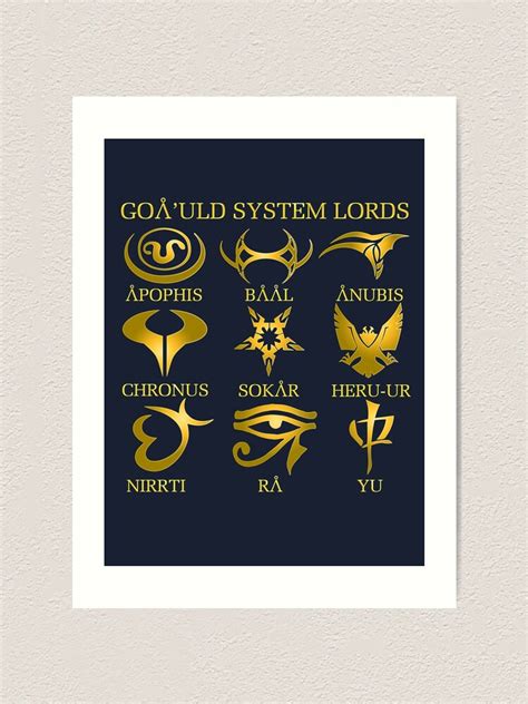 "Goa'uld System Lords" Art Print for Sale by McPod | Redbubble