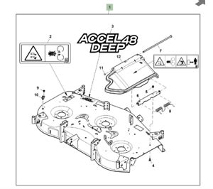 Genuine John Deere X Ride On Mower Deck Am Ebay