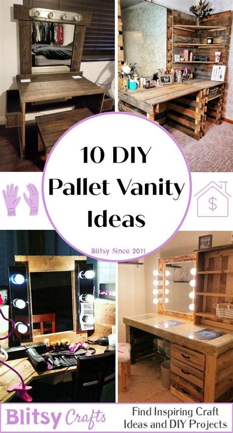 10 DIY Woden Pallet Vanity Plans and Ideas | Pallet vanity, Diy pallet vanity, Diy vanity table