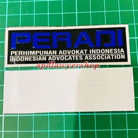 Jual Stiker Tempelan Sticker PERADI Emboss Timbul PREMIUM Peradi