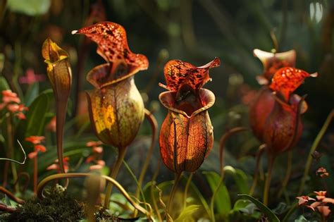 Premium Photo | Artistic renderings of pitcher plant traps